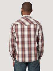Men's Wrangler Retro Premium Long Sleeve Western Snap Plaid Shirt in Spell Bound