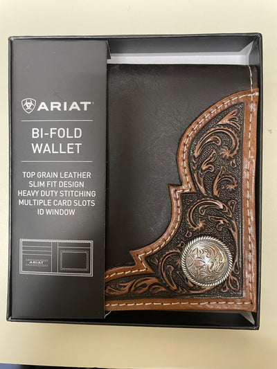 Ariat Wallet in Brown Distressed Bifold