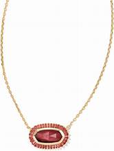 Kendra Scott Baguette Elisa Gold Pendant Necklace in Red Mix